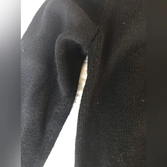 Loft Black Ruffle-Yoke Sweater - Picture 2 of 6